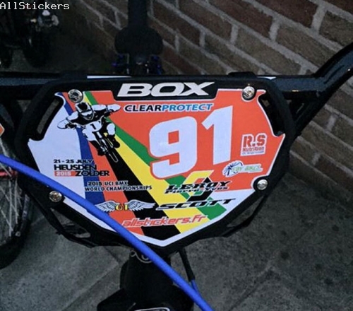 Plaque numero BMX